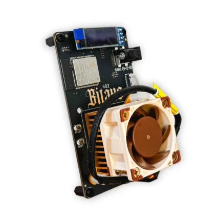 Bitaxe Supra 402 home miner Noctua fan left side