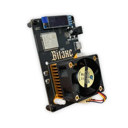 Bitaxe Supra 402 home miner Standard fan left side